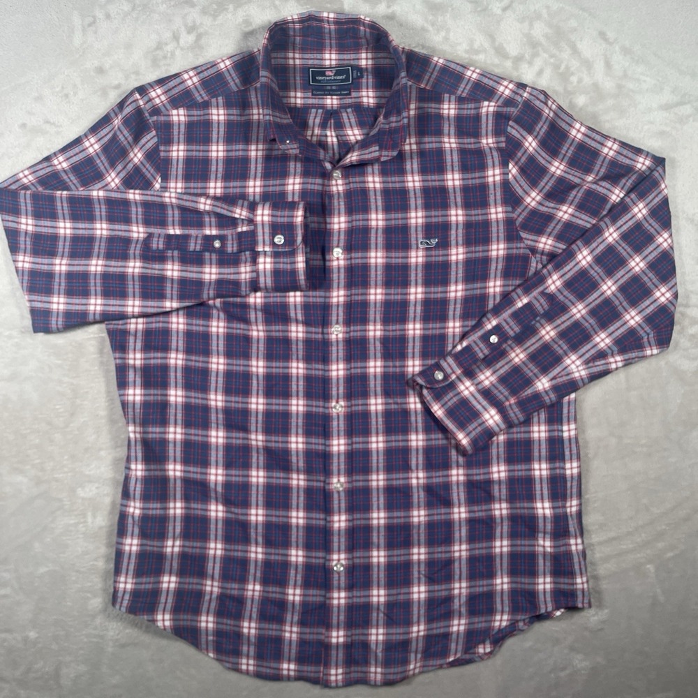 Vineyard Vines Shirt Mens Large Button Up Classic Fit Tucker‎ Shirt Performance - Picture 2 of 8